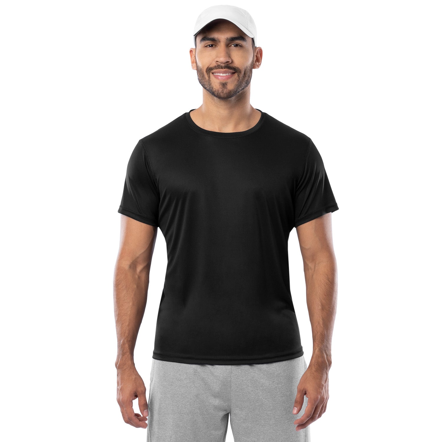 Men's Black Training T-Shirt Front View