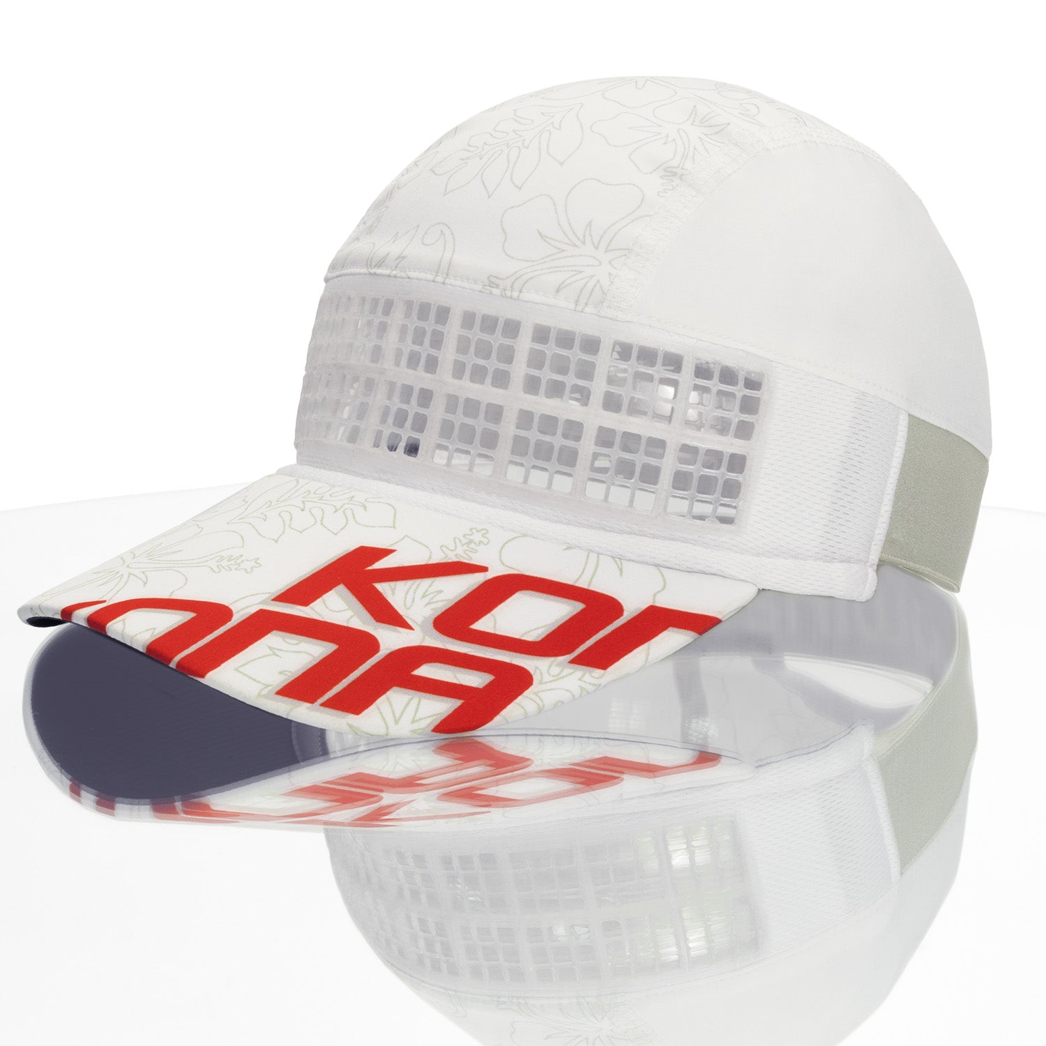 Red KONA Running Hat Front Left