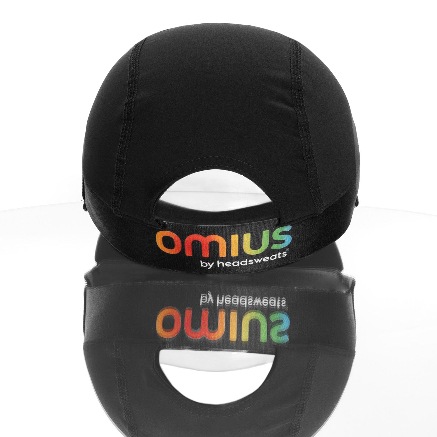 Omius by Headsweats Black Running Hat Back View