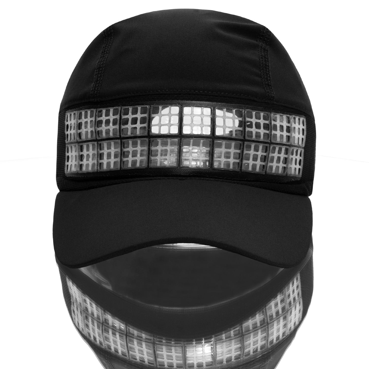 Omius by Headsweats Black Running Hat Front View