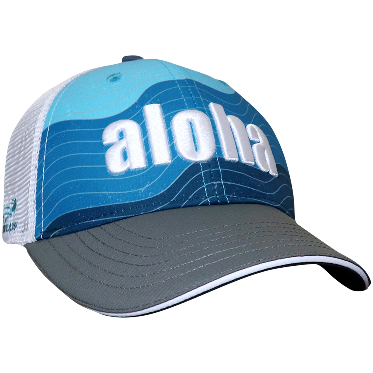 Aloha Collection Logo Teal Green/Blue Trucker Hat Aloha Trucker Hat – Malibu+Mint main image 3