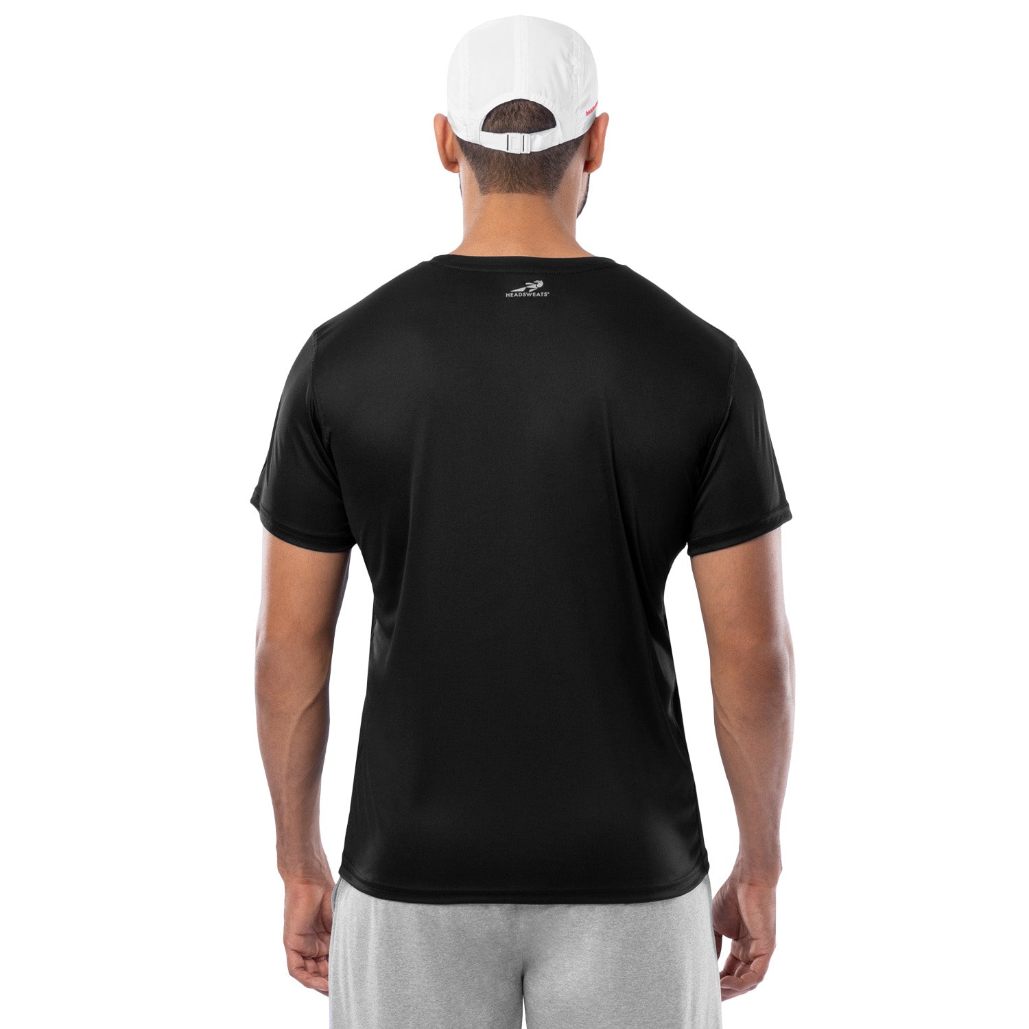 Men's Black Training T-Shirt Back View