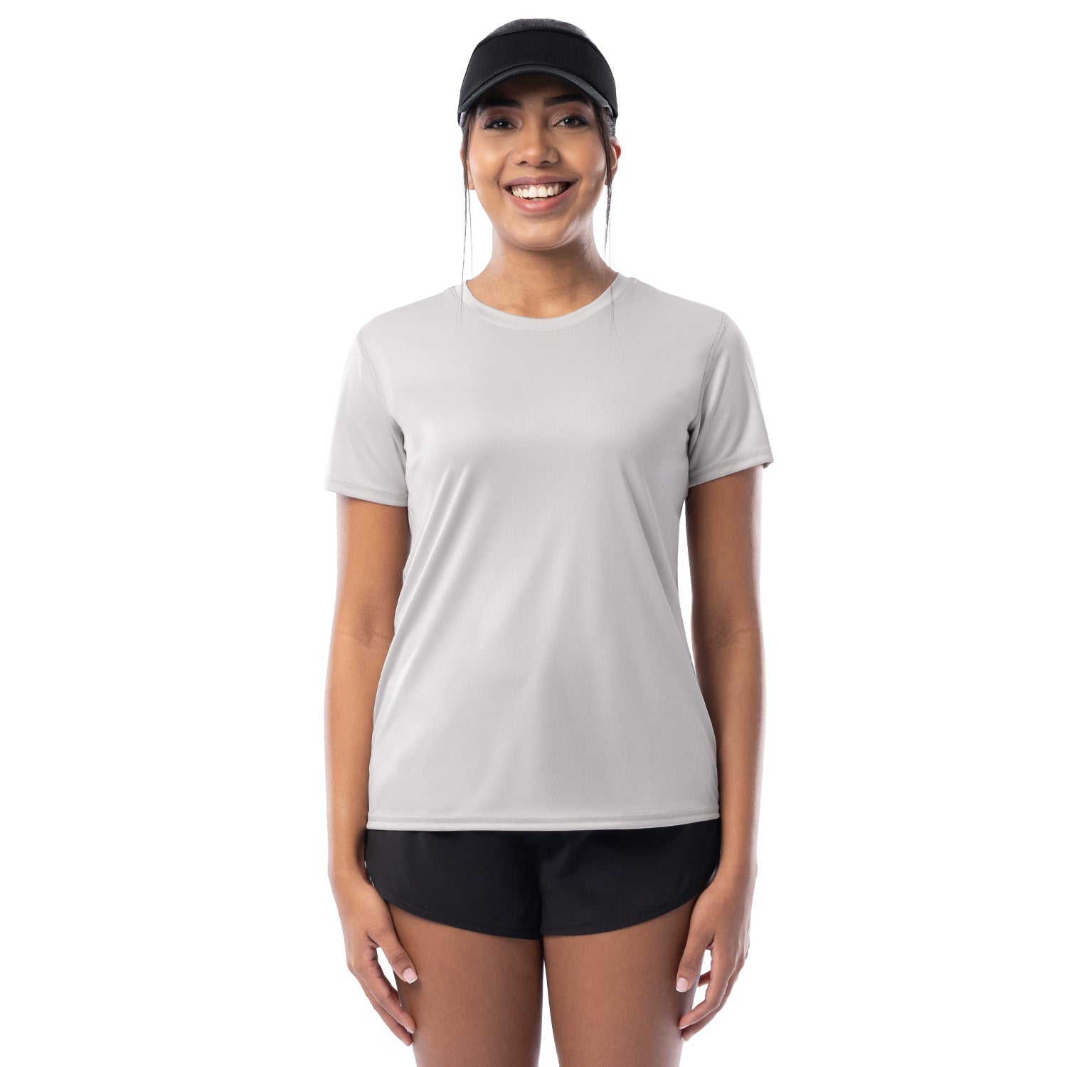 Women's Light Grey Training T-Shirt Front View