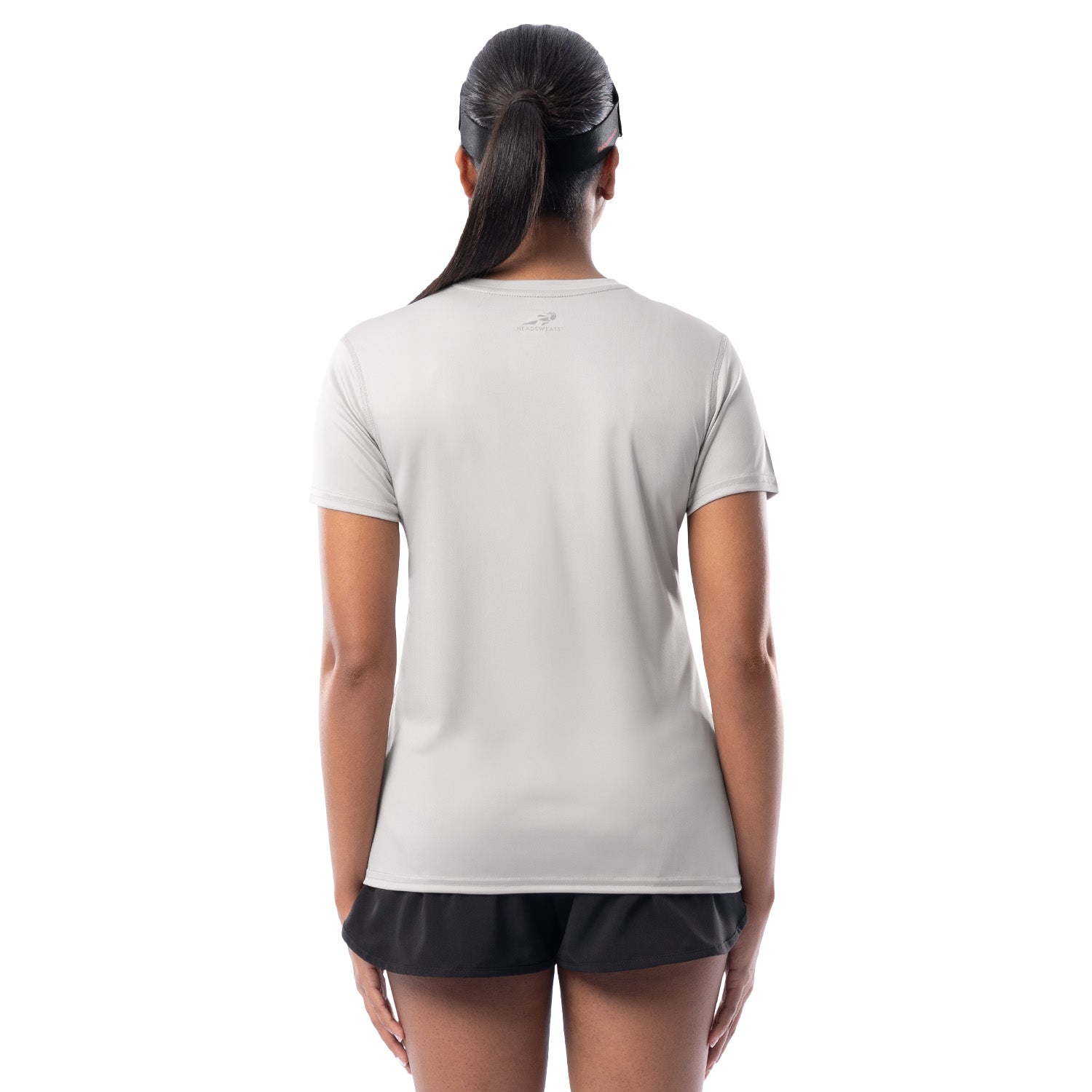 Women's Light Grey Training T-Shirt Back View