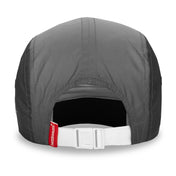 Back view of Headsweats London running hat with adjustable buckle and ponytail opening
