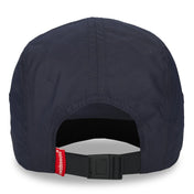 Back view of Headsweats Sydney running hat with adjustable buckle and ponytail opening