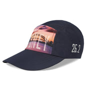 Angled front view of Headsweats Run The World Sydney 2026 performance running hat featuring Sydney Harbour design