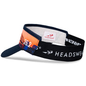 Headsweats Run The World Sydney running visor left back view with elastic band and Headsweats branding