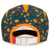 Back view of the Headsweats Turkey Trot Limited Edition Go Hat showing adjustable white strap and orange detailing.