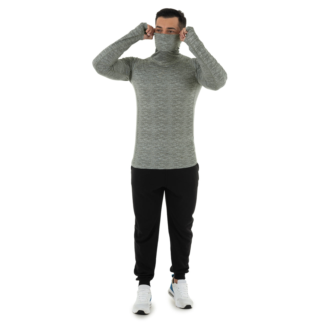 ECO Men's Long Sleeve Face Shield | Grey *NEW*-Headsweats